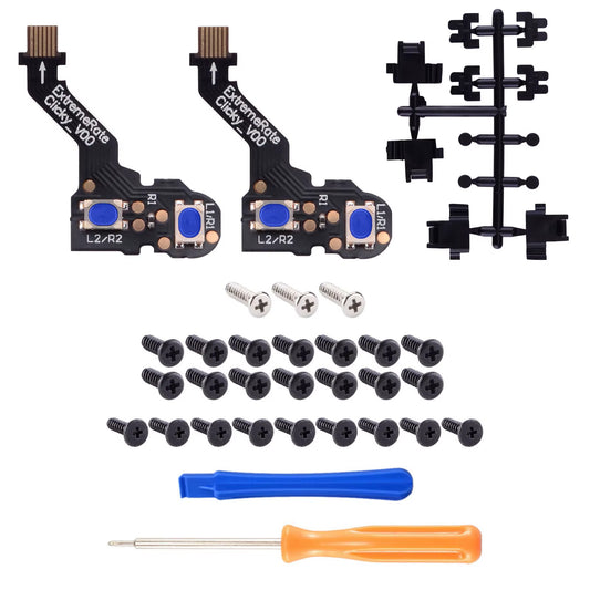 Tactile Version Clicky Hair Trigger Kit Shoulder Buttons Mouse Click Kit for PS5 Controller BDM-010 & BDM-020